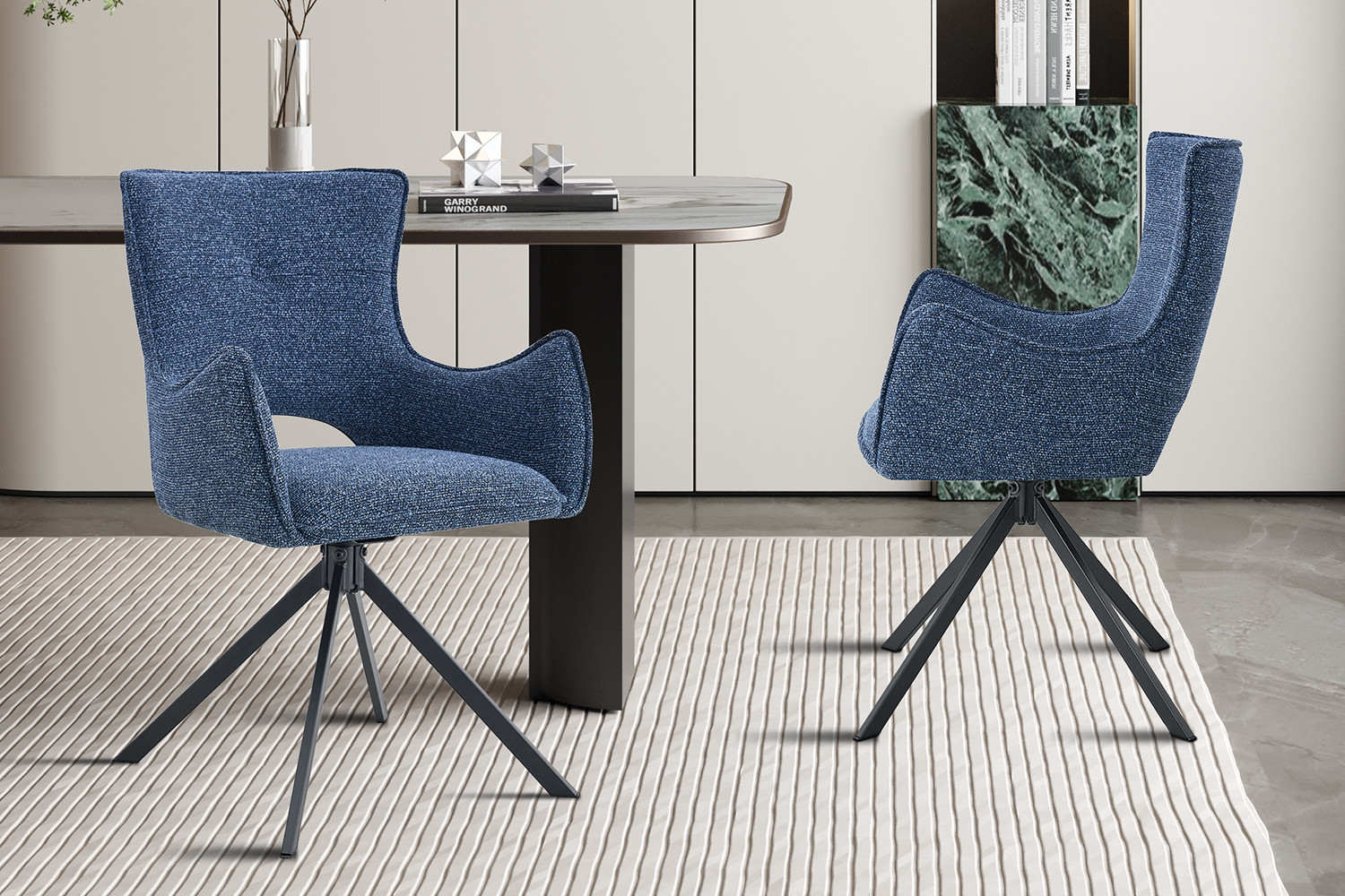 Image 1 for NEW - Stoel Billy Draaibaar tot 0 Stof Ote Harper 312 Blauw