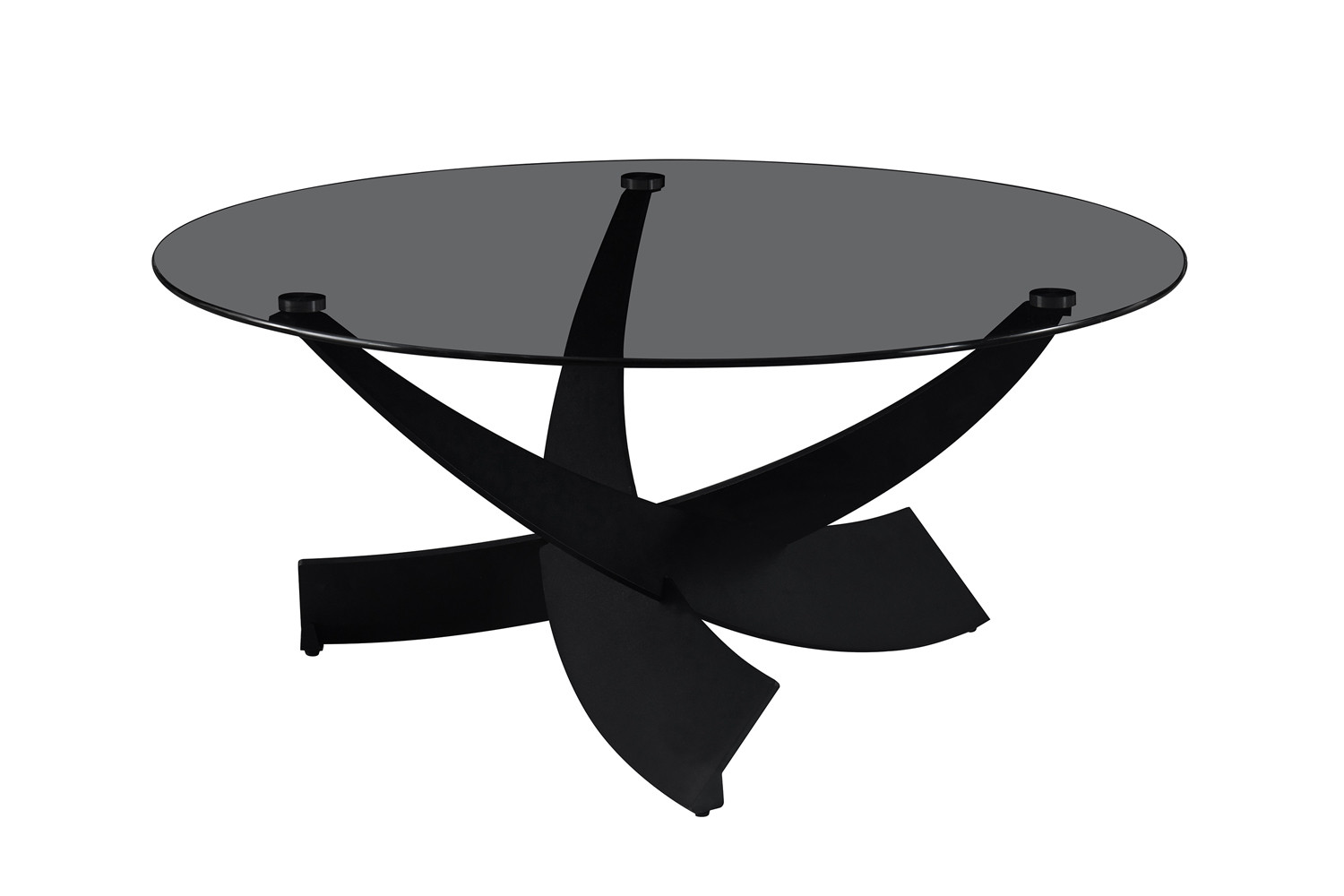 Image 3 for NEW - Salontafel Weston Rond Grijs helder glas