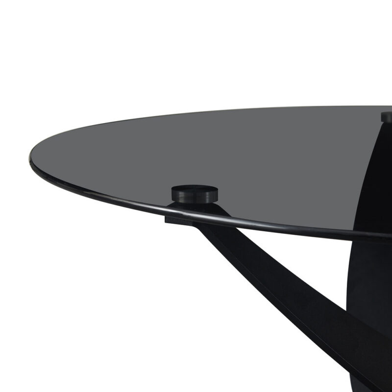 Image 8 for NEW - Salontafel Weston Rond Grijs helder glas