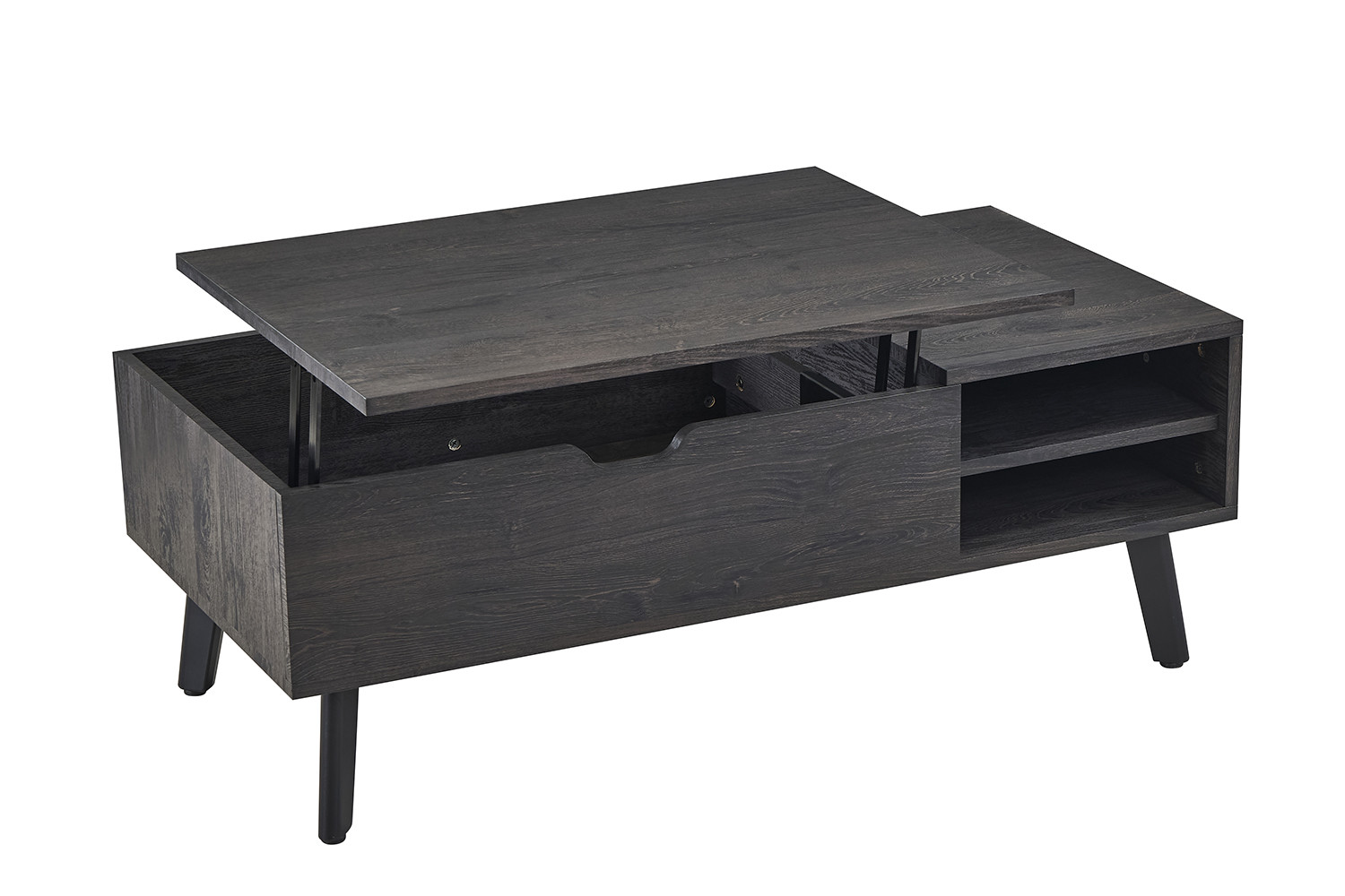 Image 9 for NEW - Salontafel Justine Opklapbare top Decor Donkerbruin