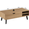 Image 12 for NEW - Salontafel Justine Opklapbare top Decor Eik Naturel