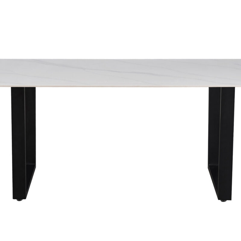 Image 5 for NEW - Tafel Poseidon 180 cm Rechthoekig Glanzend Steen Wit