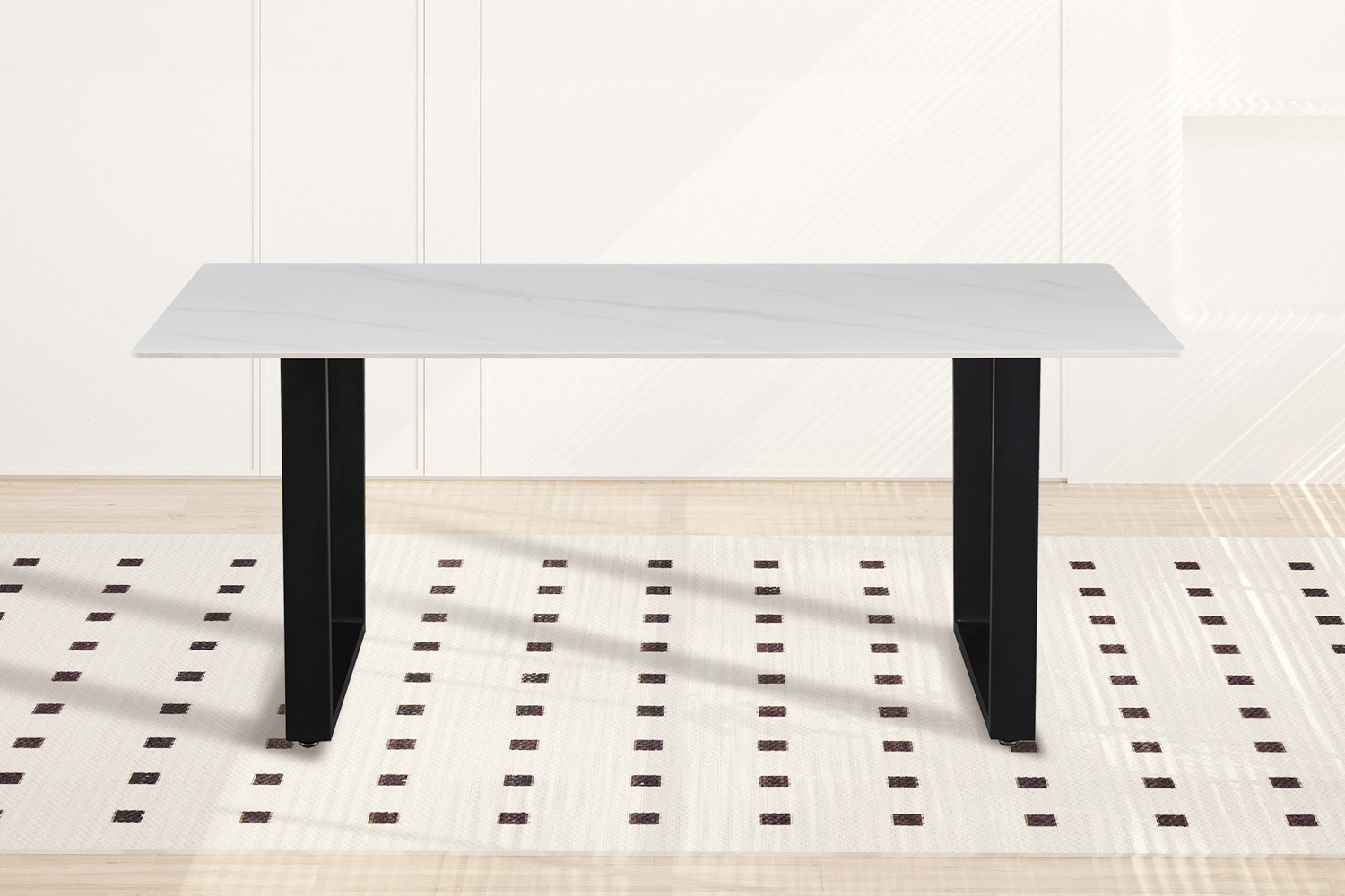 f22c2fd1-dc28-43e1-a36e-1d60e120688f Image 2 for NEW - Tafel Poseidon 180 cm Rechthoekig Glanzend Steen Wit