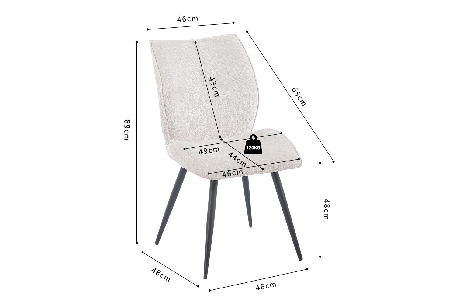 Image 9 for NEW - Stoel Faye Stof Davis Perfect Harmony 02 Ecru