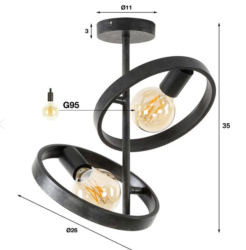Alternative view of Hover plafondlamp