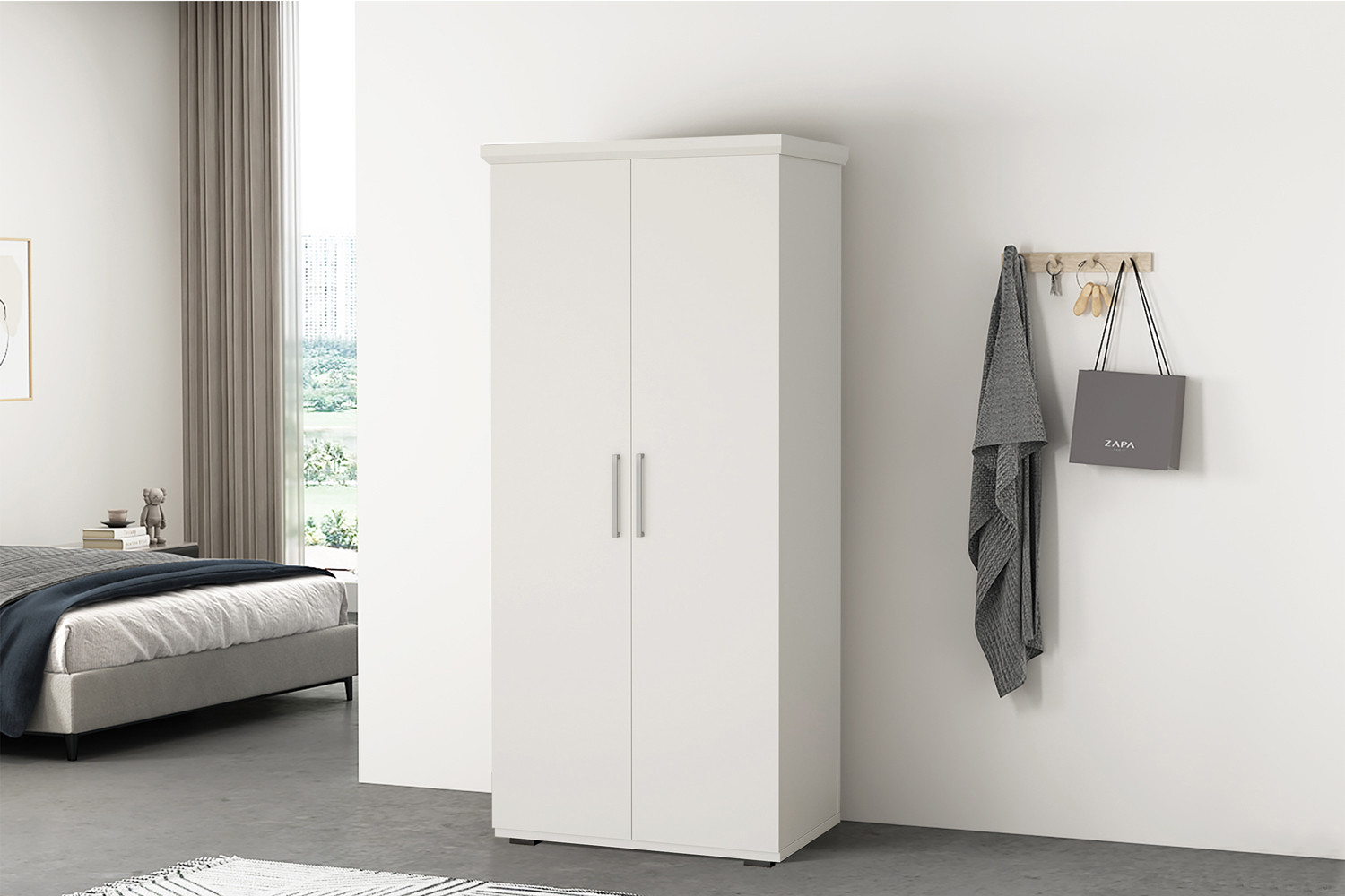 Image 1 for NEW - Kledingkast Mike 2 deuren Wit