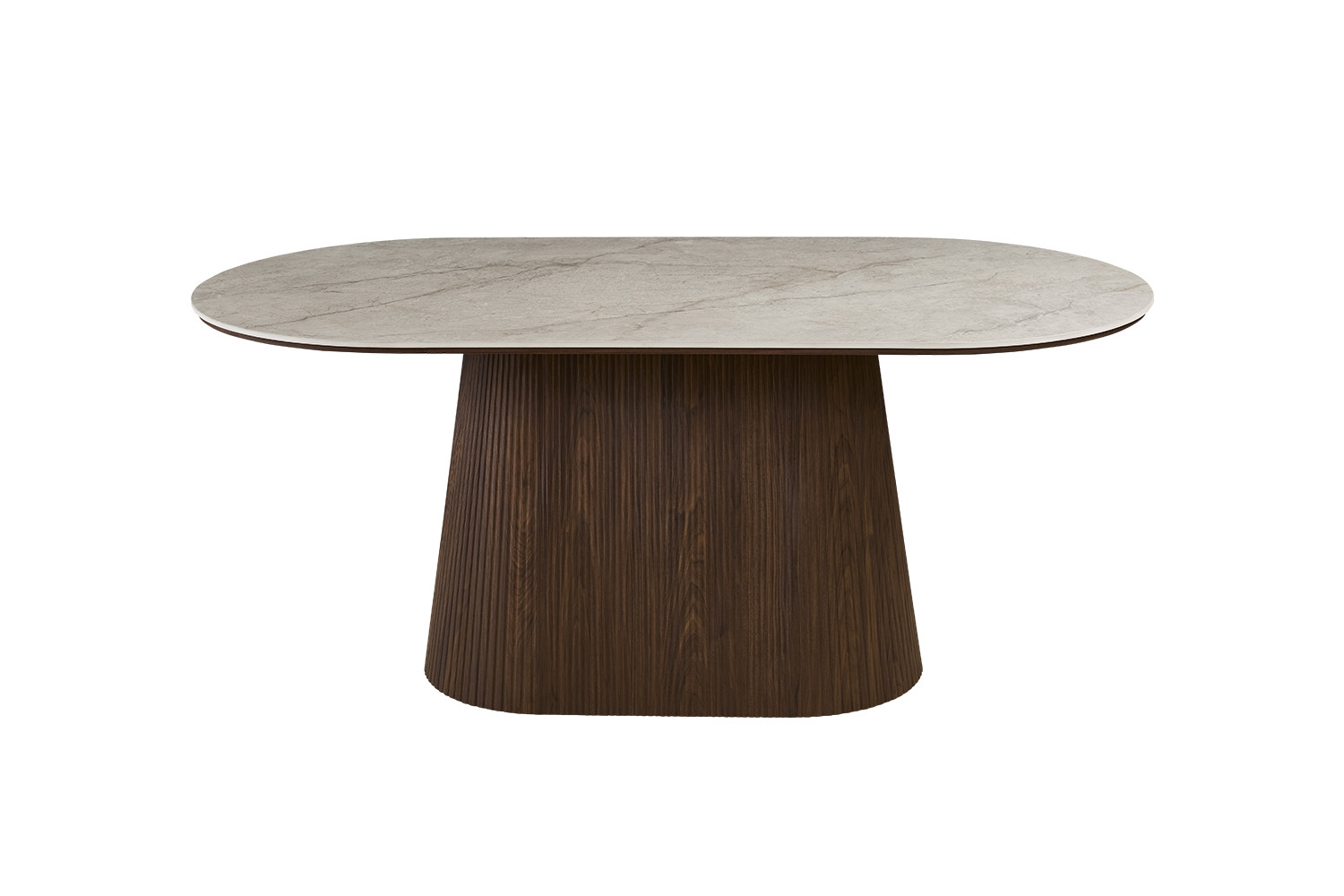 Image 5 for NEW - Tafel Vigo 180 cm Ovaal Decor Donkere Eik Shakespear Beige