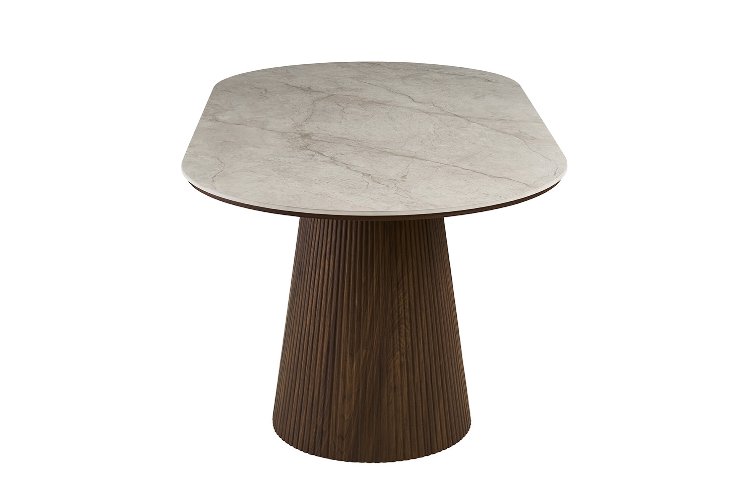 Image 8 for NEW - Tafel Vigo 180 cm Ovaal Decor Donkere Eik Shakespear Beige