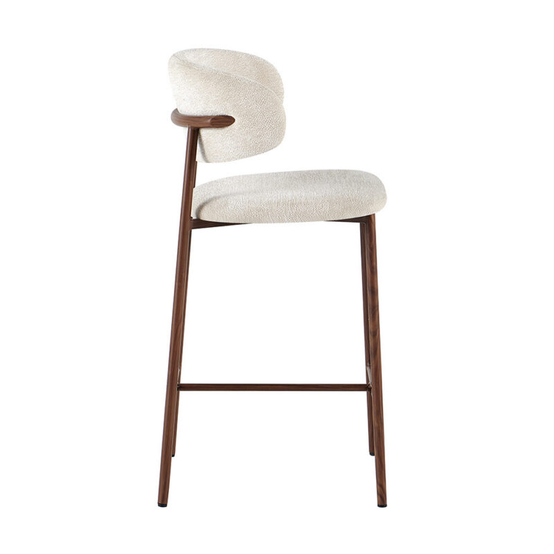 Image 6 for NEW - Counterstoel Coco Walnoot - Stof Raven 24 Beige