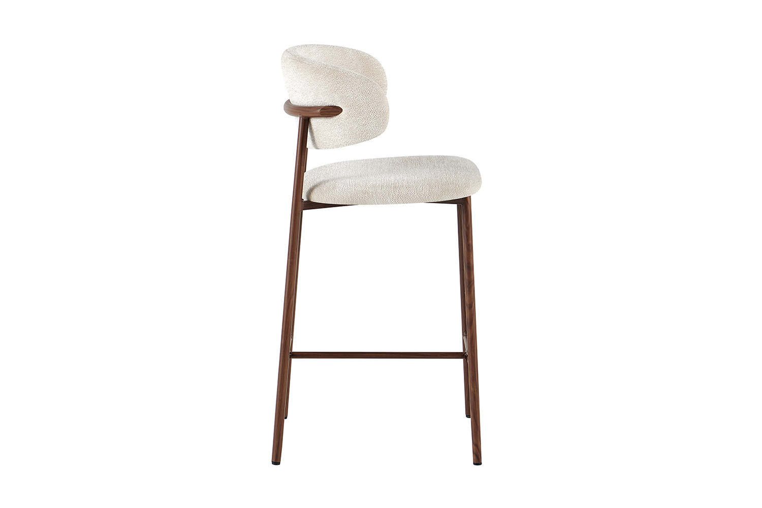 Image 6 for NEW - Counterstoel Coco Walnoot - Stof Raven 24 Beige