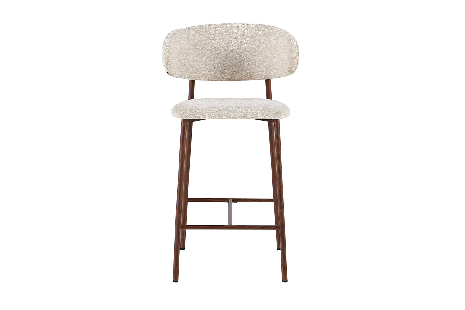 Image 4 for NEW - Counterstoel Coco Walnoot - Stof Raven 24 Beige