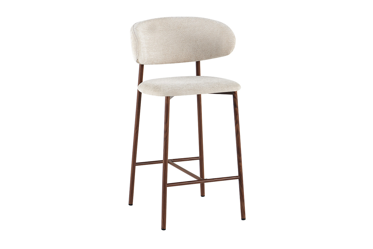 Image 5 for NEW - Counterstoel Coco Walnoot - Stof Raven 24 Beige