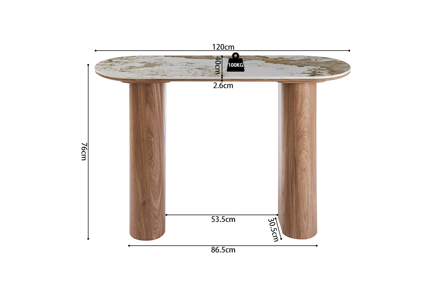 10a96a7f-b890-45cc-adeb-5bdb64ef93ca Image 7 for NEW - Console Evora Glanzend Steen Pandora