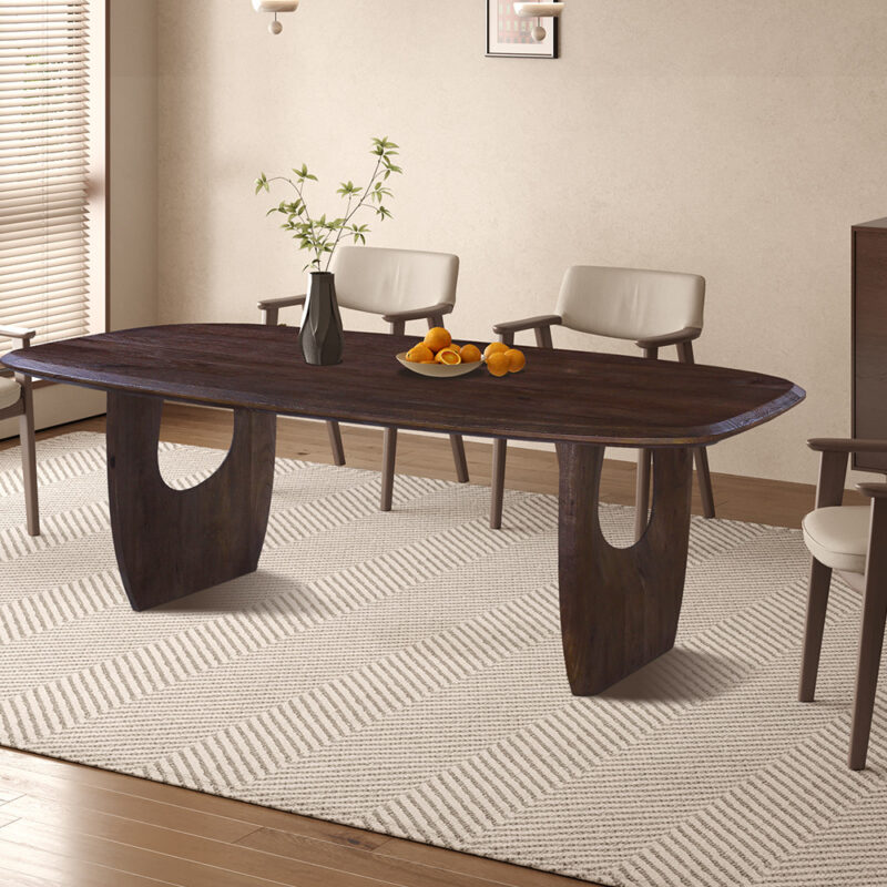 Image 1 for NEW - Tafel Braga Deens Ovaal Mango hout Donkerbruin