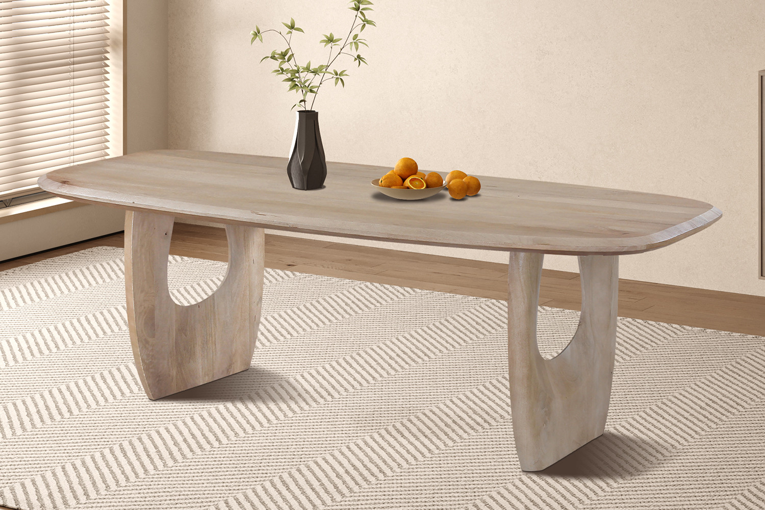 Image 2 for NEW - Tafel Braga Deens Ovaal Mango hout Amandel