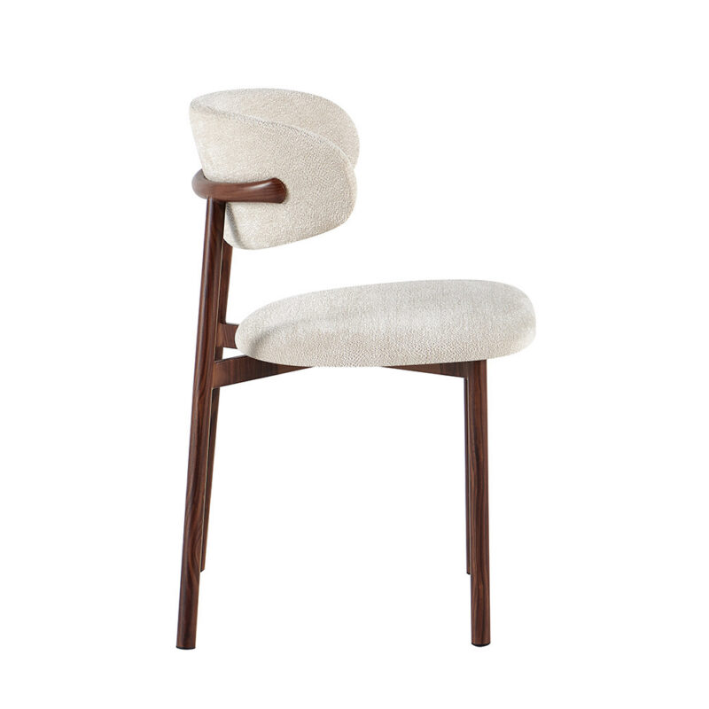Image 6 for NEW - Stoel Coco Walnoot - Stof Fabb Raven 24 Beige
