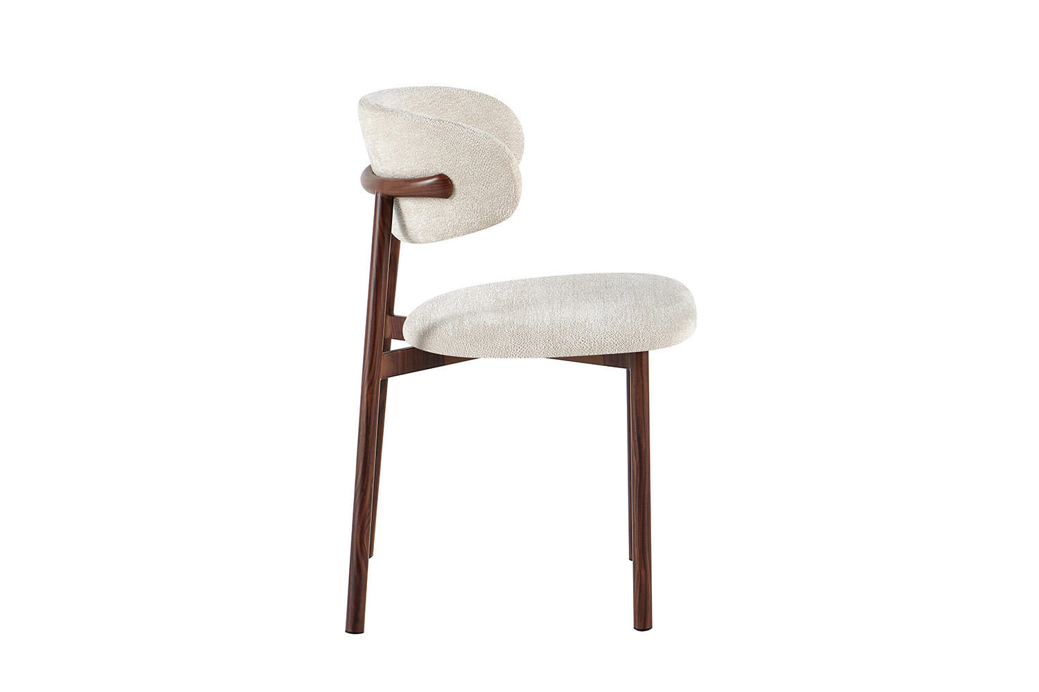 Image 6 for NEW - Stoel Coco Walnoot - Stof Fabb Raven 24 Beige