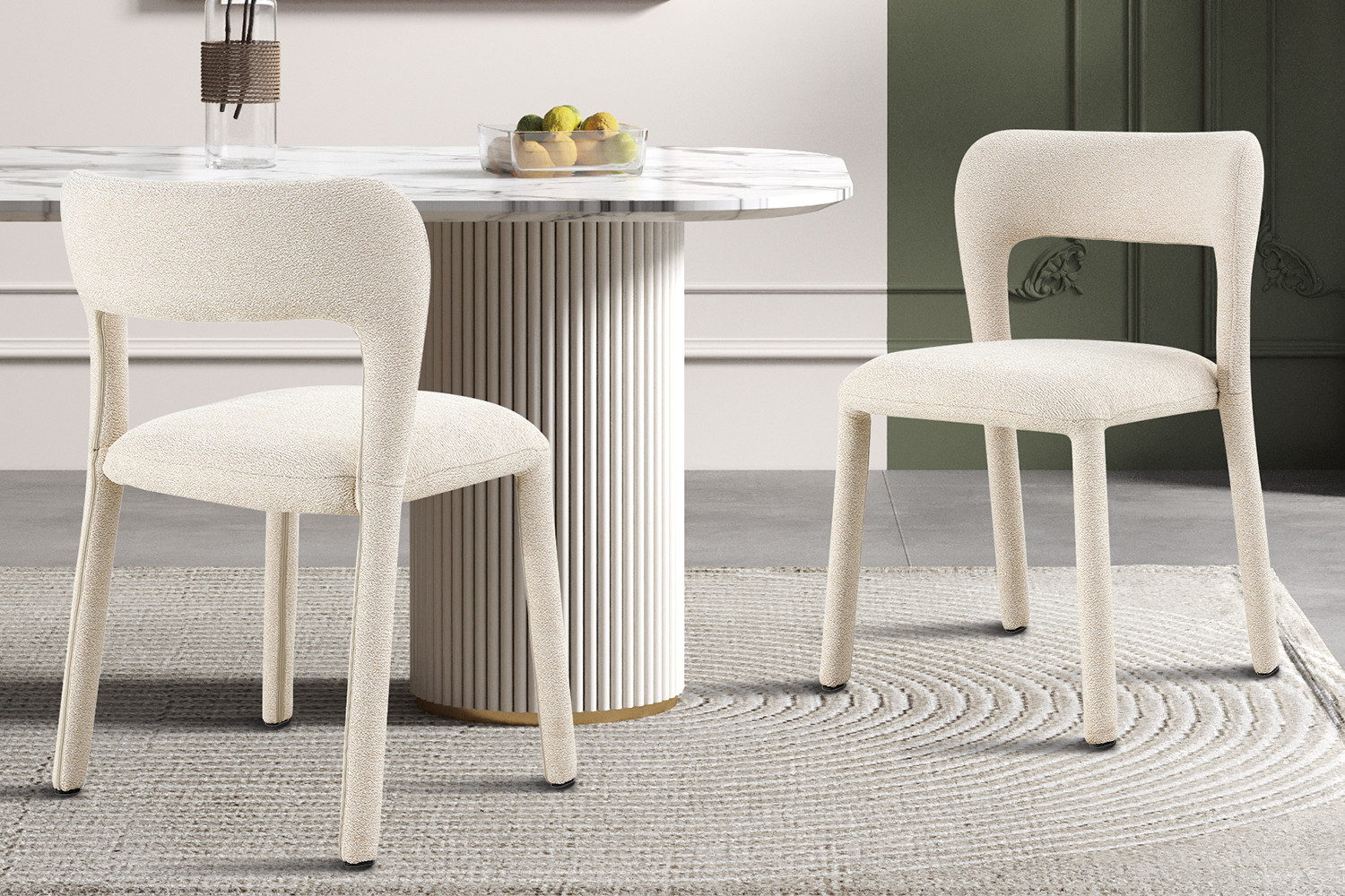 Image 1 for NEW - Stoel Elvas Stapelbaar Stof Ote Sahara 112 Beige