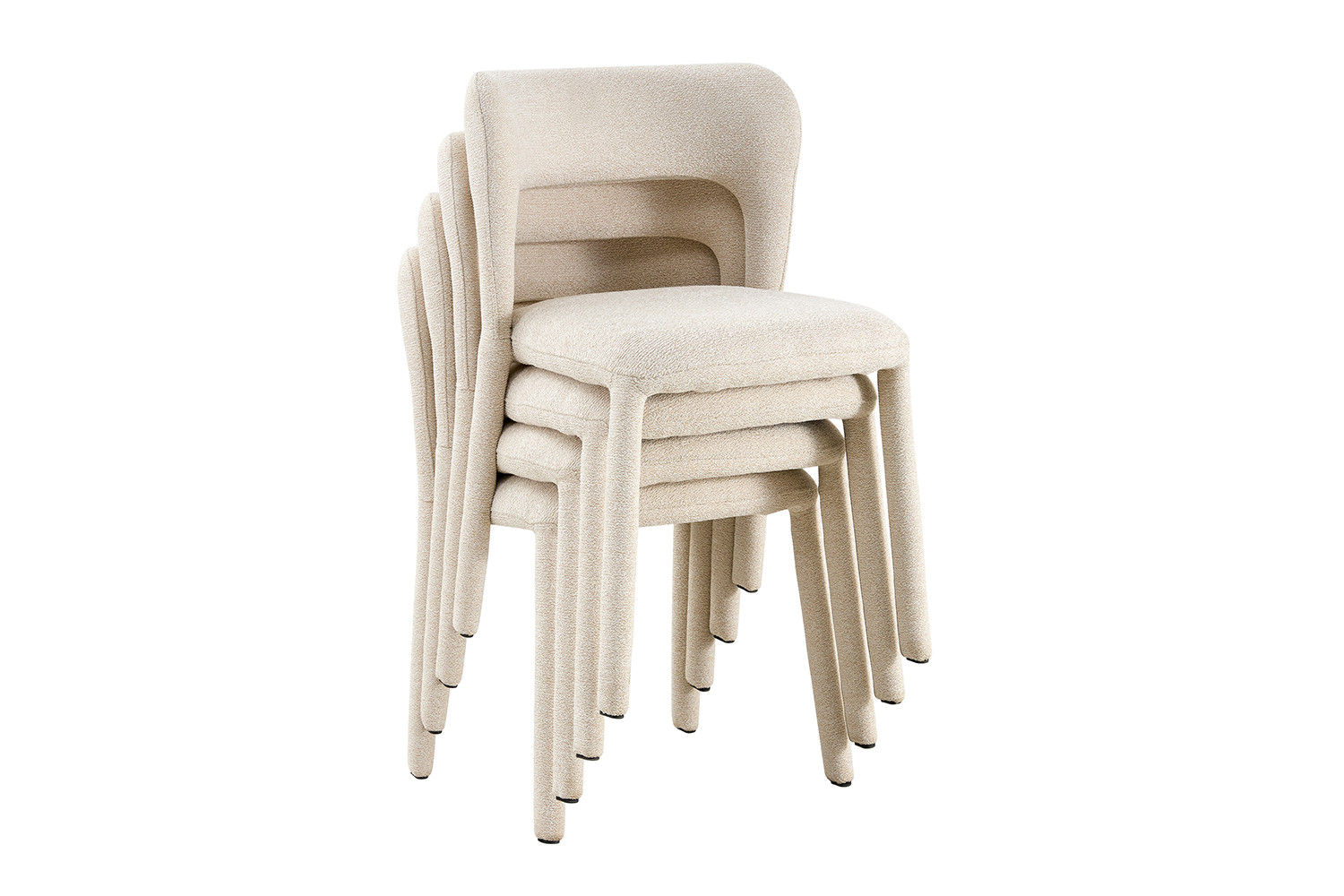 Image 10 for NEW - Stoel Elvas Stapelbaar Stof Ote Sahara 112 Beige