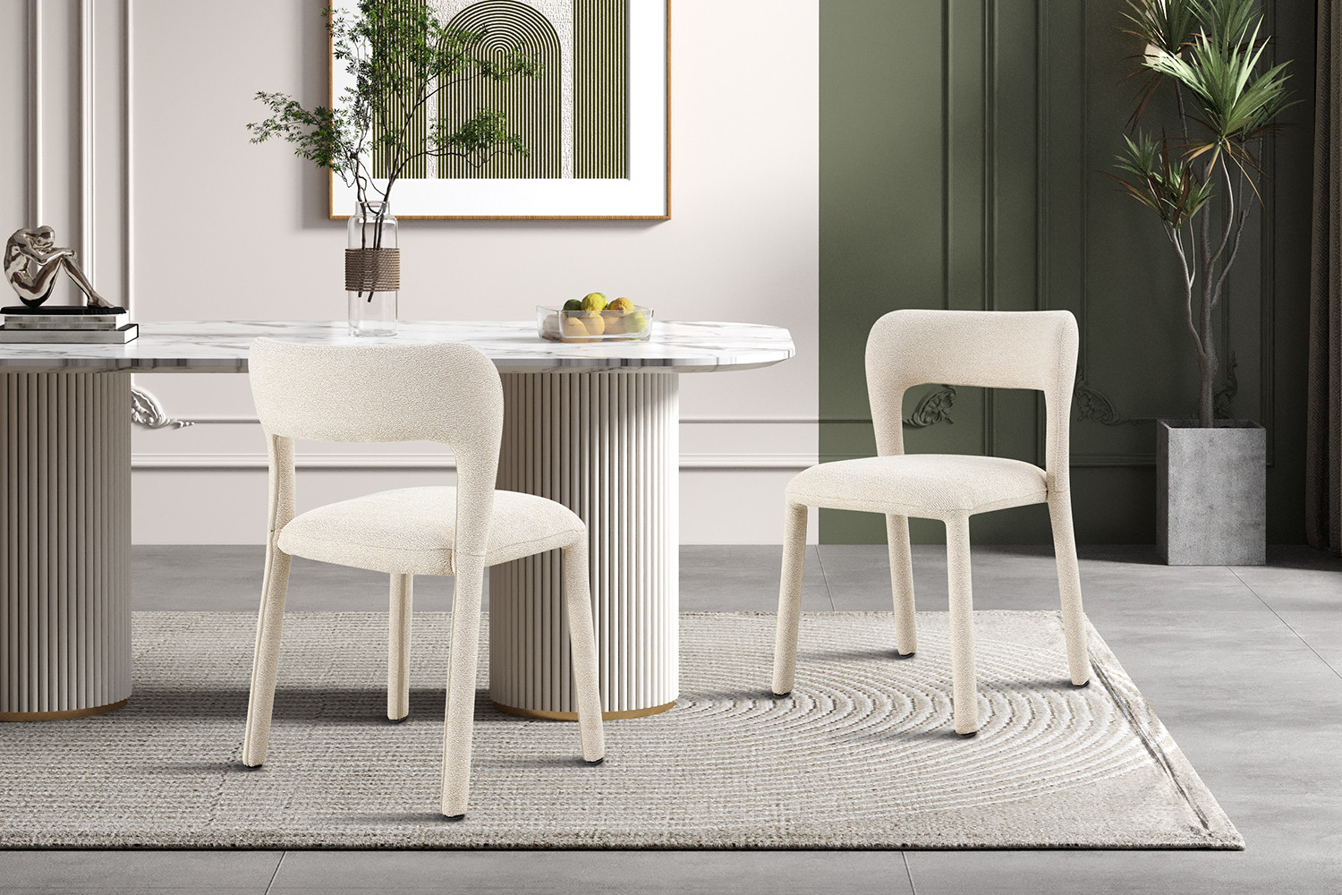 Image 3 for NEW - Stoel Elvas Stapelbaar Stof Ote Sahara 112 Beige