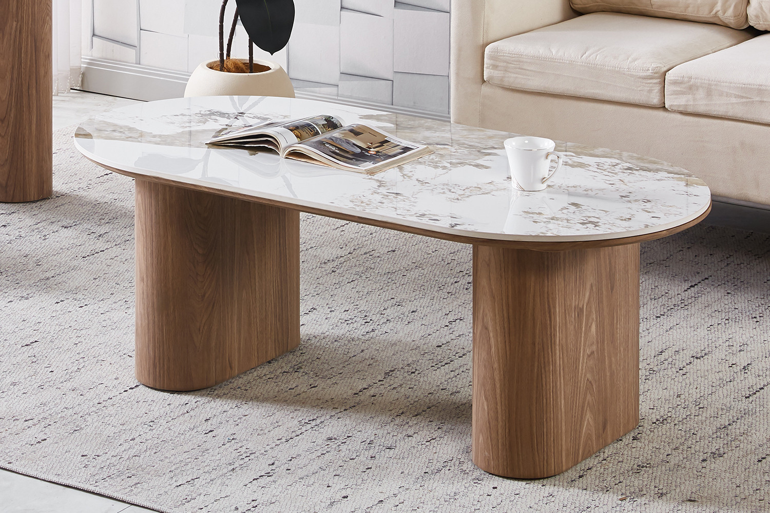 8c99a4bd-3206-405f-871f-7223c62c1e95 Image 1 for NEW - Salontafel Evora Glanzend Steen Pandora