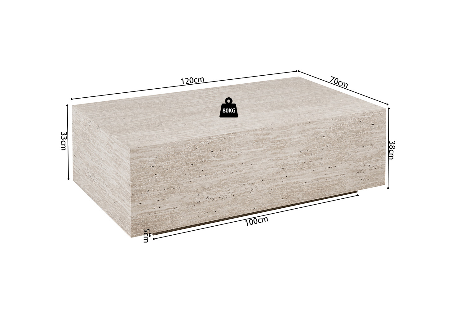 Image 7 for NEW - Salontafel Jacky Decor Travertin Beige