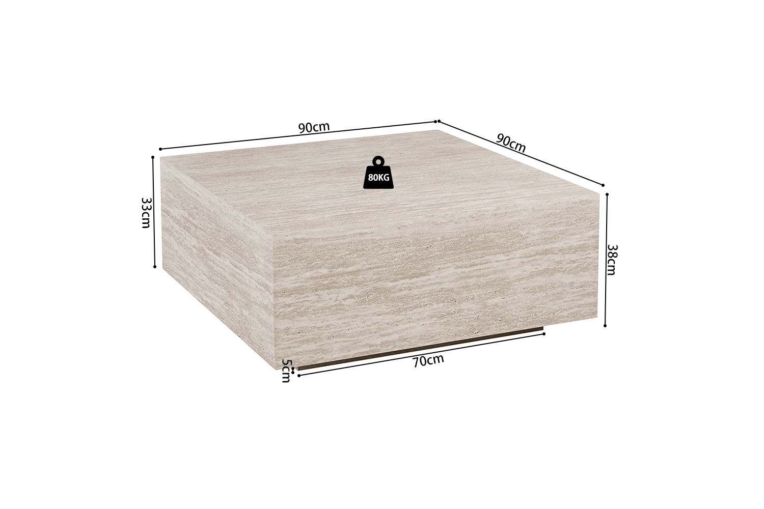 Image 6 for NEW - Salontafel Jane Decor Travertin Beige