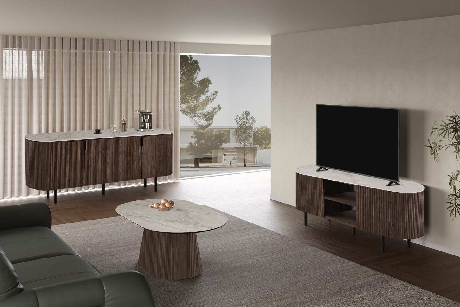 Image 3 for NEW - Salontafel Vigo 120 cm Decor Donkere Eik Shakespear Beige