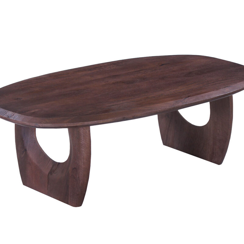 Image 5 for NEW - Salontafel Braga Deens Ovaal Mango hout Donkerbruin