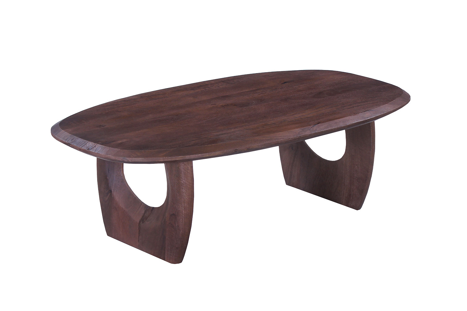 Image 5 for NEW - Salontafel Braga Deens Ovaal Mango hout Donkerbruin