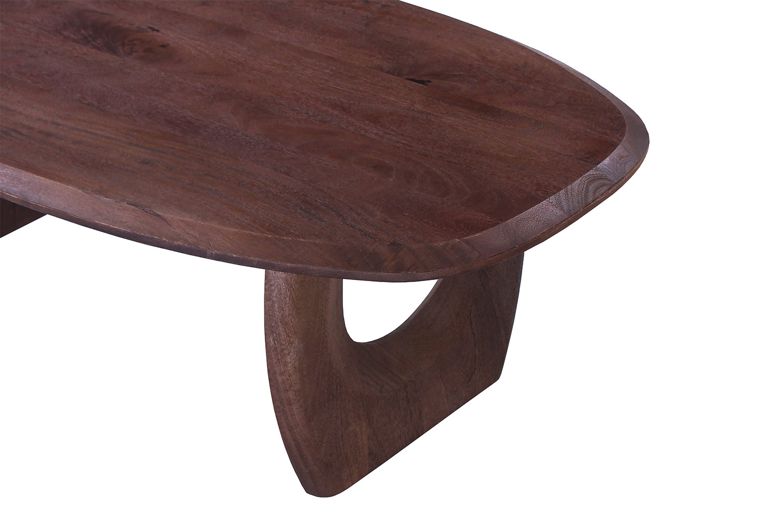 Image 7 for NEW - Salontafel Braga Deens Ovaal Mango hout Donkerbruin