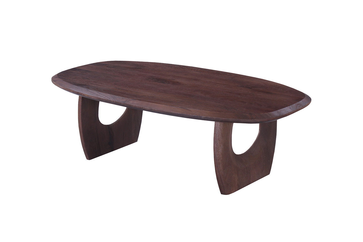 Image 6 for NEW - Salontafel Braga Deens Ovaal Mango hout Donkerbruin