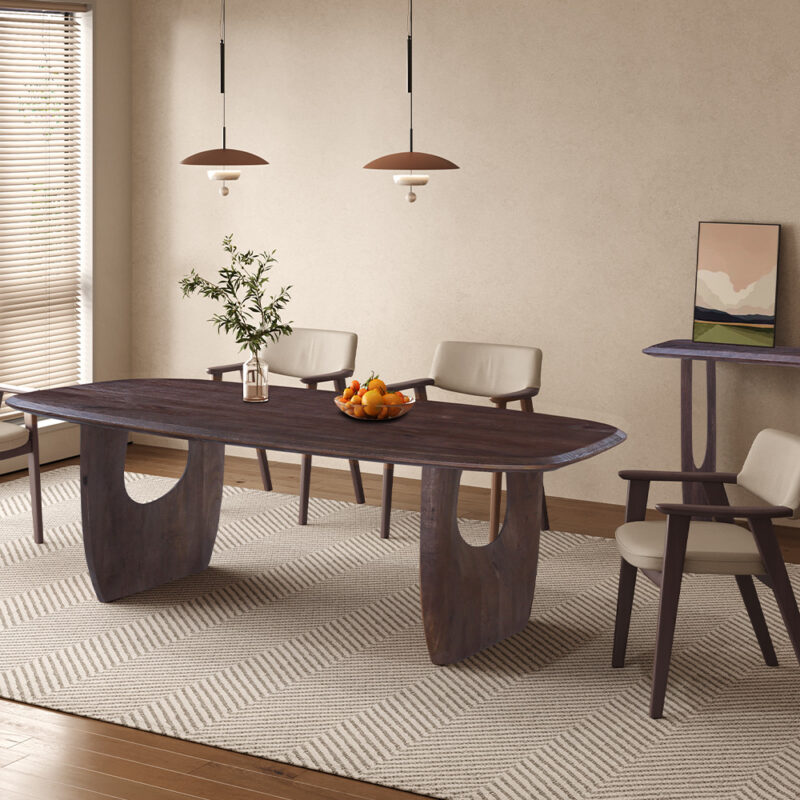 Image 3 for NEW - Console Braga Deens Ovaal Mango hout Donkerbruin