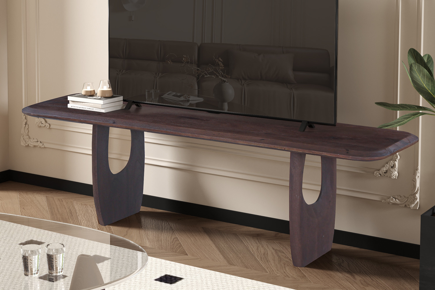 Image 2 for NEW - TV meubel Braga Mango hout Donkerbruin