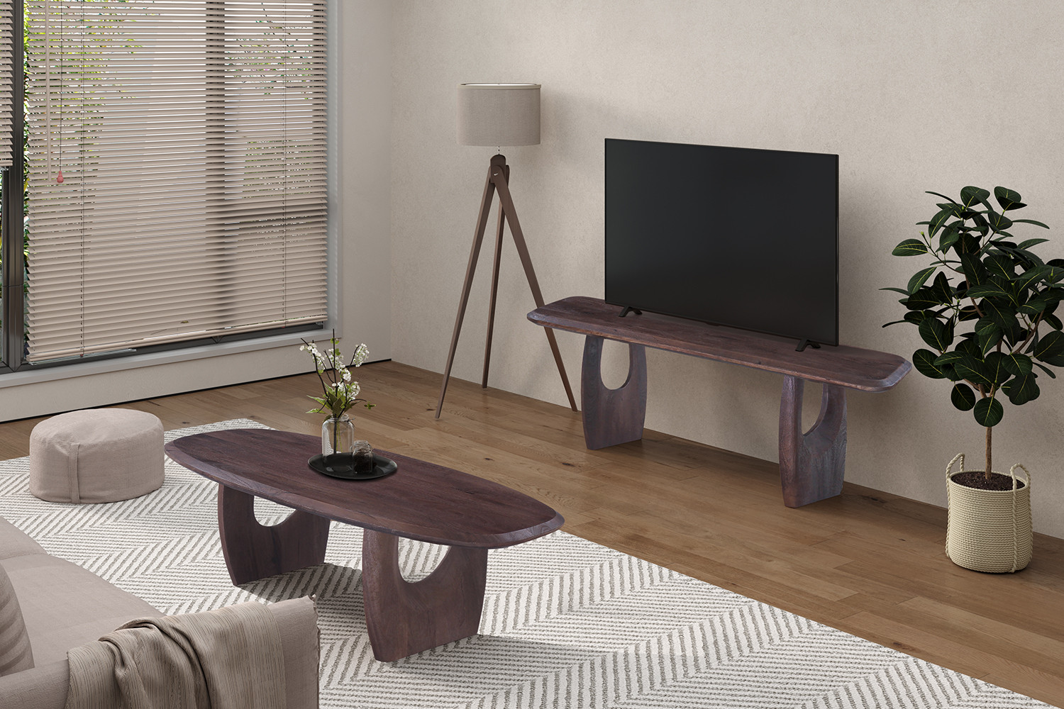 Image 3 for NEW - TV meubel Braga Mango hout Donkerbruin