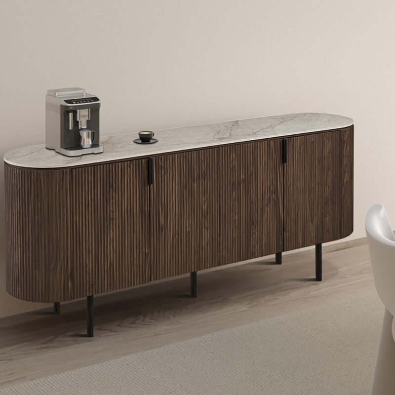Image 1 for NEW - Dressoir Vigo 200 cm Decor Donkere Eik Shakespear Beige