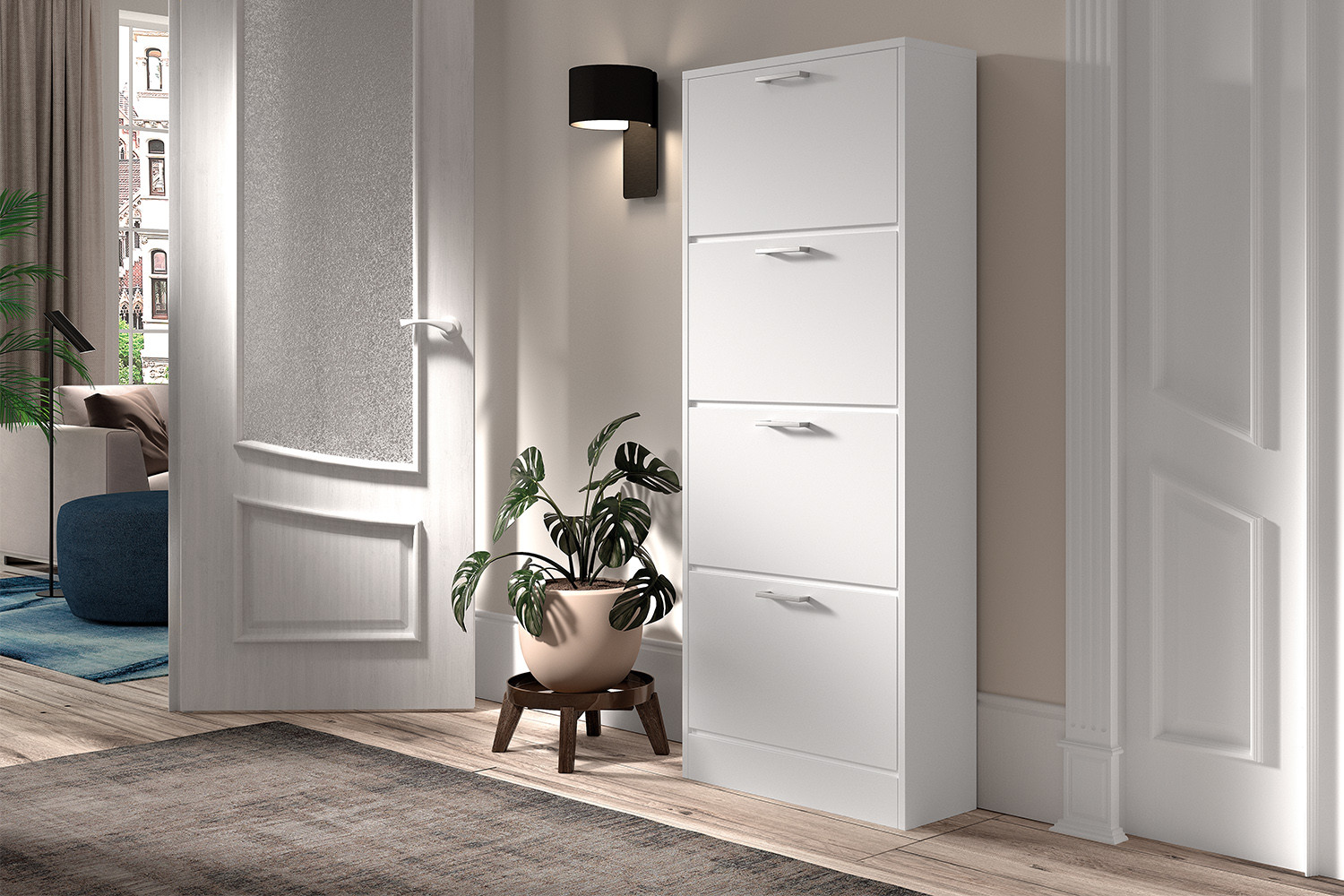 Image 1 for Schoenenkast Carini 4 laden Wit