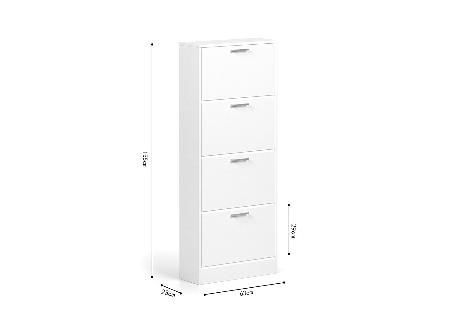 Image 7 for Schoenenkast Carini 4 laden Wit