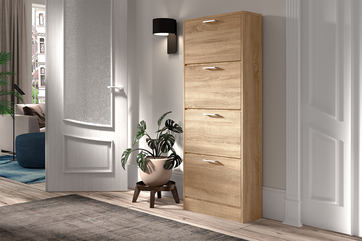 Image 1 for Schoenenkast Carini 4 laden Sonoma