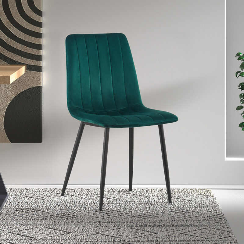 Image 2 for Stoel Willis Fluweel Groen