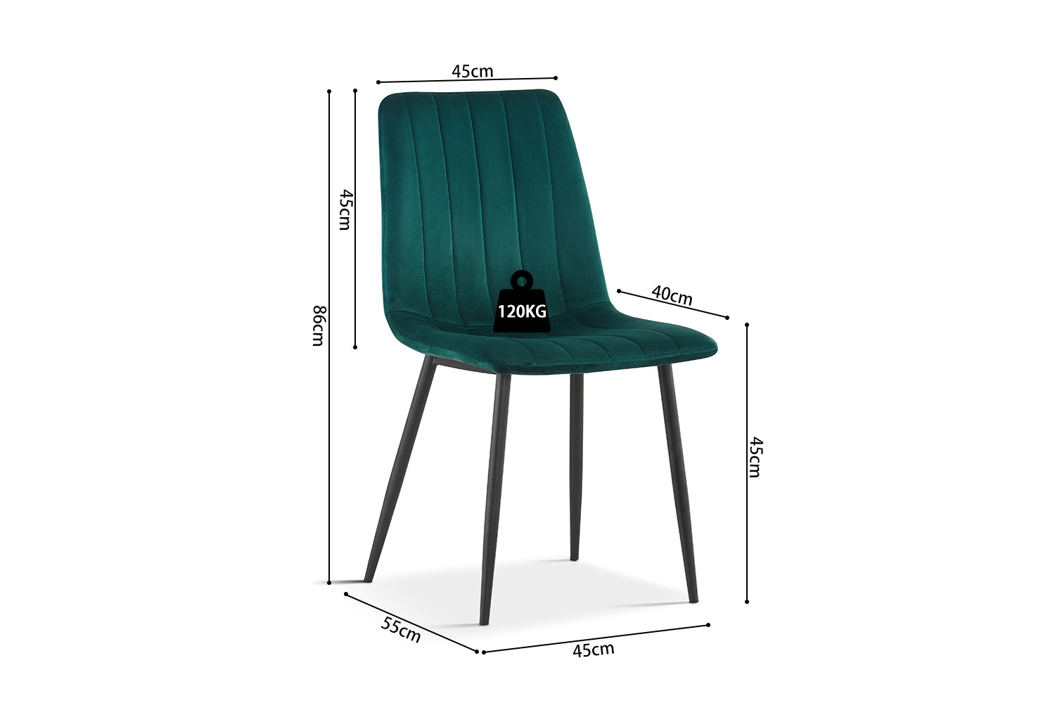 Image 9 for Stoel Willis Fluweel Groen
