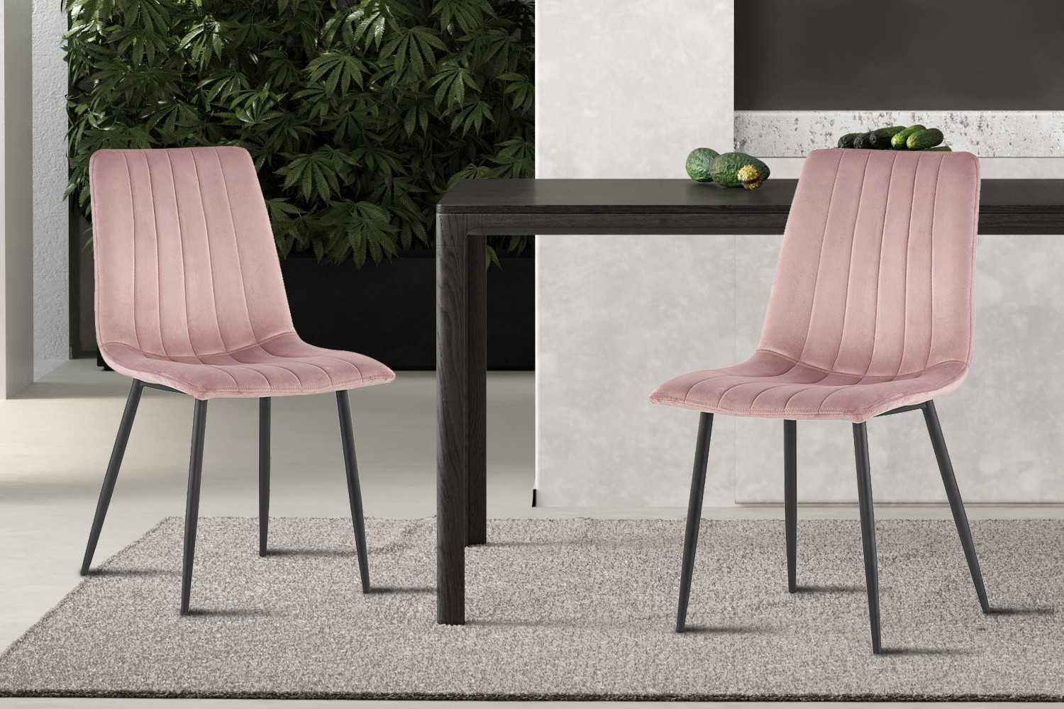Image 1 for Stoel Willis Fluweel Roze