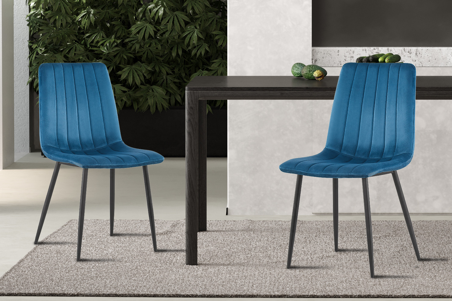Image 1 for Stoel Willis Fluweel Blauw
