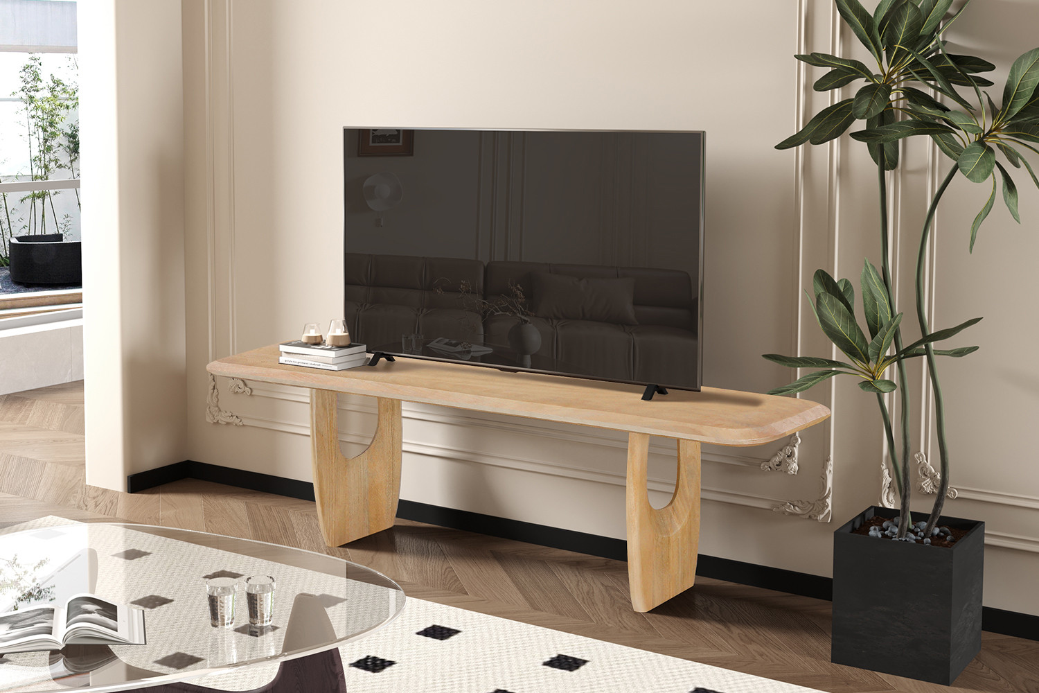 Image 2 for NEW - TV meubel Braga Mango hout Amandel