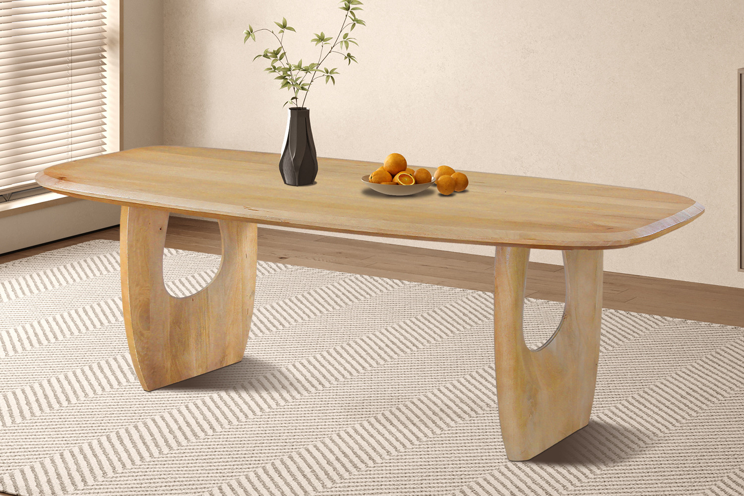 Image 2 for NEW - Tafel Braga Deens Ovaal Mango hout Amandel