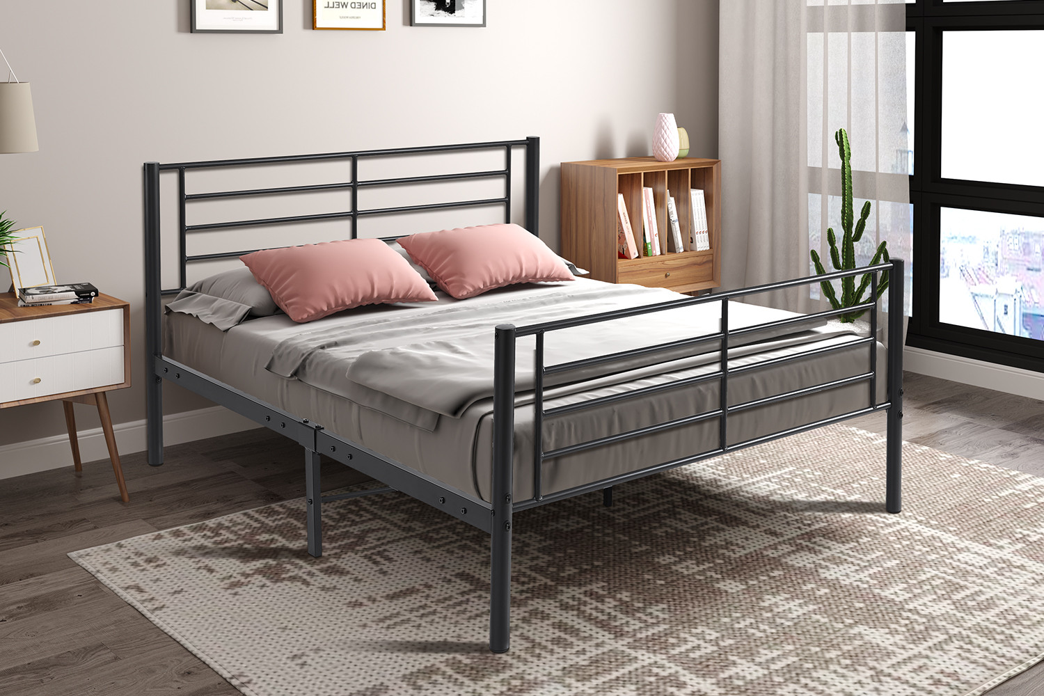 Image 1 for NEW - Bed Sammy 160x200 Metaal Donkergrijs