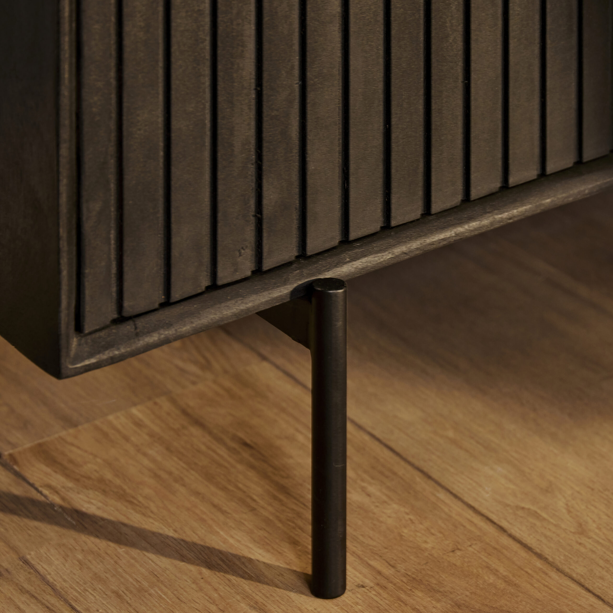 STF-5754_4 Dressoir Madison Zwart Mangohout 165 cm - Image 5