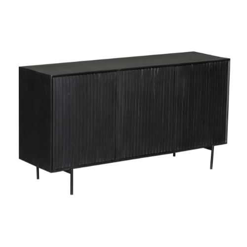 STF-5754_8 Dressoir Madison Zwart Mangohout 165 cm - Image 9