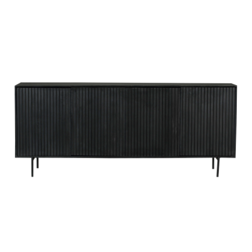 Dressoir Madison Zwart Mangohout 210 cm - Image 6