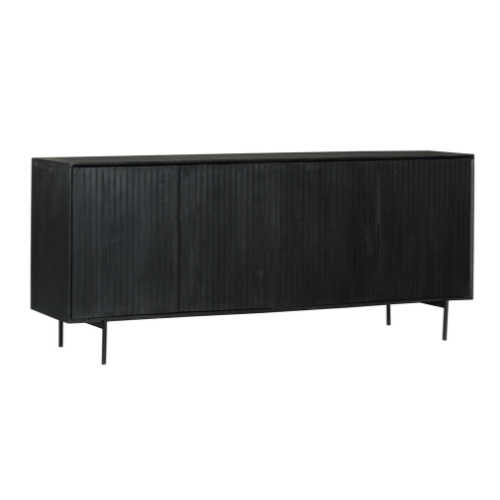 Dressoir Madison Zwart Mangohout 210 cm - Image 7